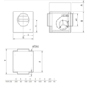 Systemair KVK 250 kruhový ventilátor - rozměry