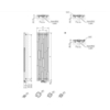 TERMA Cane designový radiátor - schéma - nákres