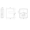 Systemair EC-Basic-U regulátor - rozměry