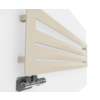 TERMA Aero HG designový radiátor 455x1800 barva Morning Beige z boku