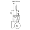 Ventilátor EBB 170 N T - schéma zapojení
