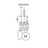 Ventilátor EBB 100 N T - schéma zapojení