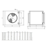 Systemair VBC X-3 vodní ohřívač pro kruhové potrubí - Rozměry