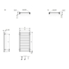 TERMA Vivo ONE koupelnový radiátor Schéma k montáži