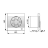 Ventilátor Future 120 C - rozměry