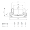 Balance-S ventil - rozměry