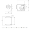 Systemair KVK 200 kruhový ventilátor - rozměry