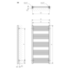 TERMA Fiona koupelnový radiátor Schéma