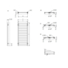 TERMA Vivo koupelnový radiátor Schéma