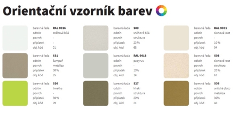 Barvy ISAN - Orientační vzorník barev