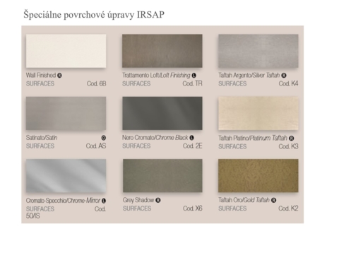 Barvy Irsap - Povrchové úpravy