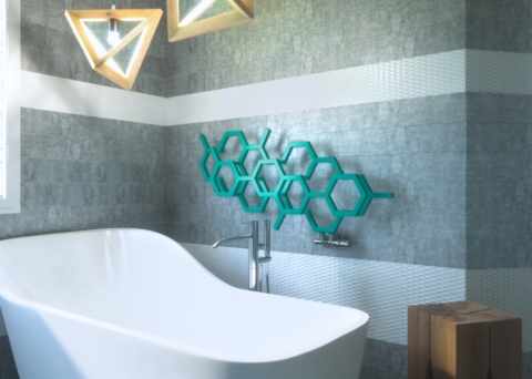 TERMA Hex designový radiátor 422x711 soft 3028 TERMA Hex designový radiátor 422x711 soft 3028
