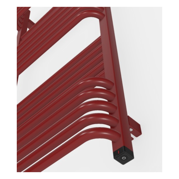 TERMA Pola ONE koupelnový radiátor 1180x500 RAL3003 detail skrytý topný prvek