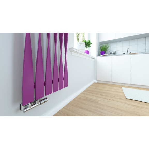 TERMA Cyklon V designový radiátor 1600x495 - Modern Grey detail