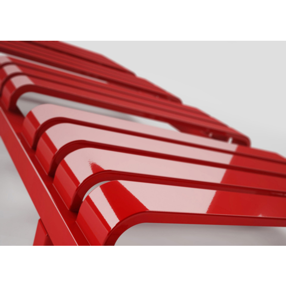 TERMA Warp T designový radiátor 1110x500 RAL 3028 detail