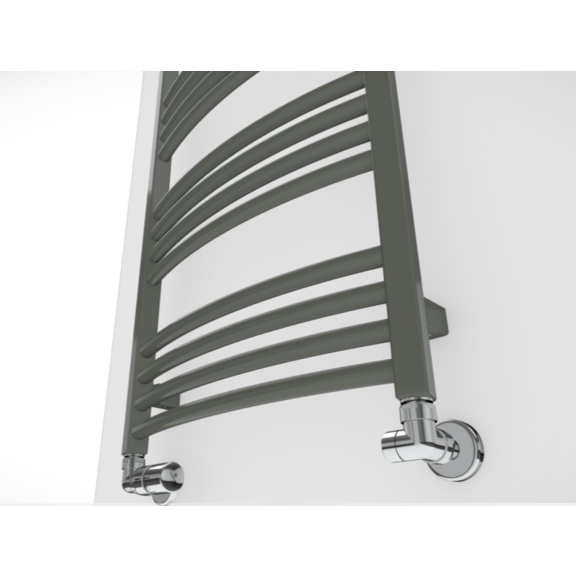 TERMA Lena koupelnový radiátor RAL7009 detail