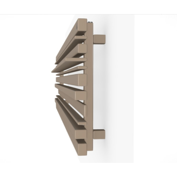 TERMA Sherwood H radiátor pod okno RAL1014 detail nepravidelné profily