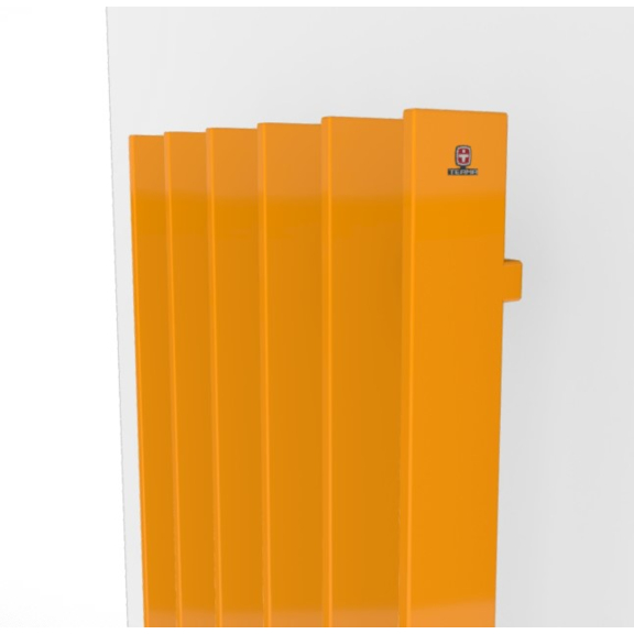 TERMA Cyklon V designový radiátor - barevné provedení RAL1028