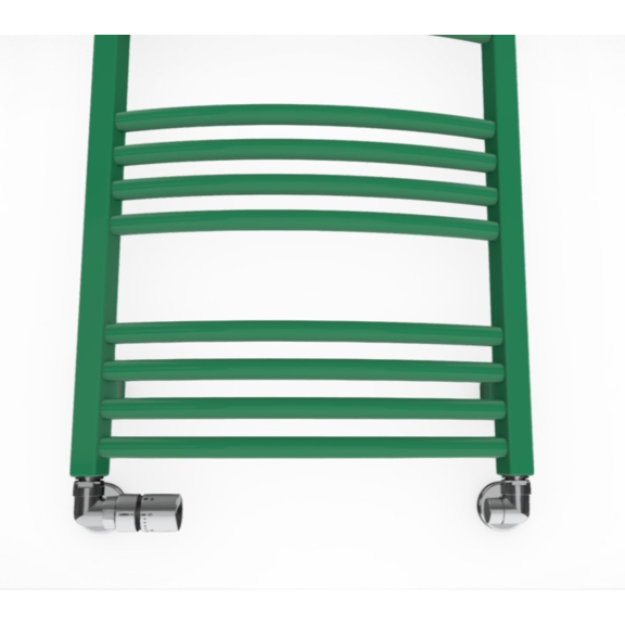 TERMA Lena koupelnový radiátor RAL6032 detail