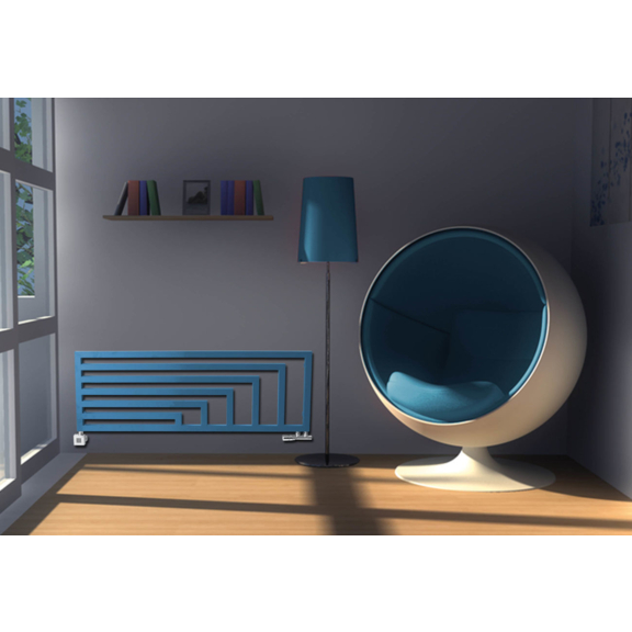 TERMA Angus H designový radiátor barva Soft Green Apple geometrický design