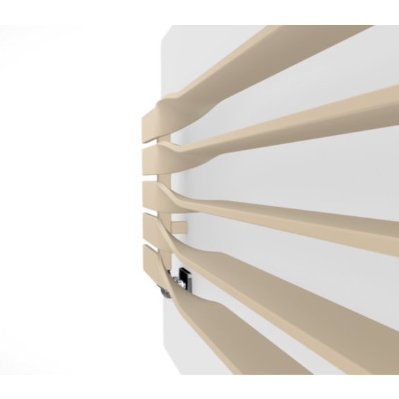 TERMA Cyklon H designový radiátor RAL 1015 velký detail