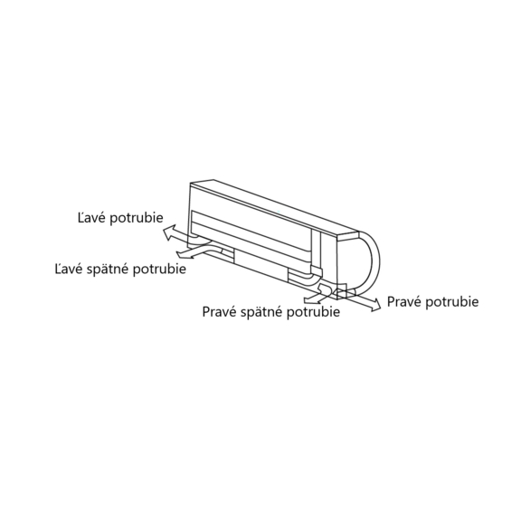 Sinclair SF-250H nástěnný fan coil - Schéma - potrubí