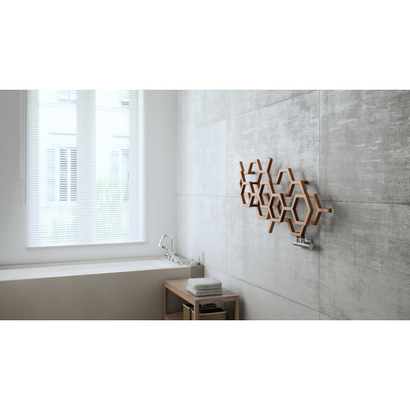 TERMA Hex designový radiátor 1220x486 soft 3028 Detail