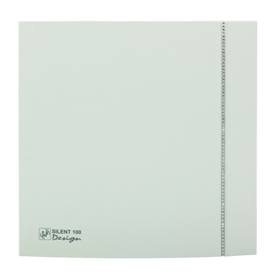 Ventilátor Silent 100 Design CZ SWAROVSKI bílý