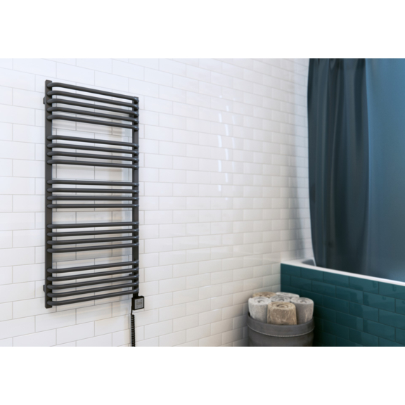 TERMA Alex designový radiátor 1580x600 RAL3020 detail