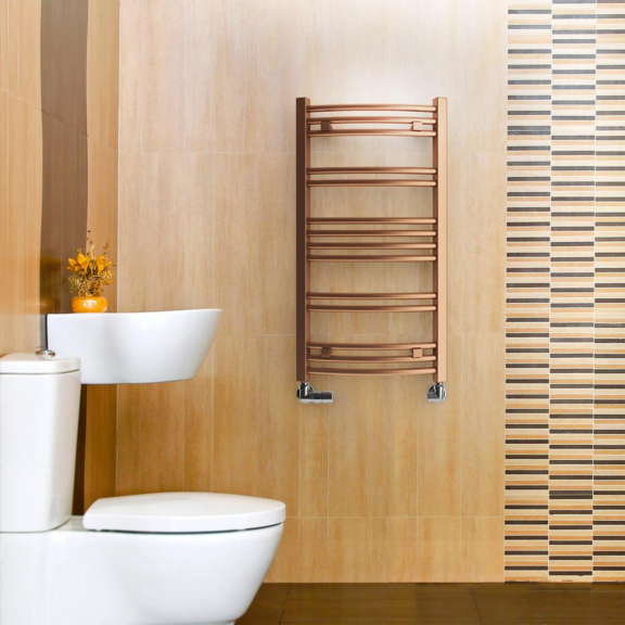 TERMA Jade M koupelnový radiátor 753x500 barva Copper interiér - koupelna