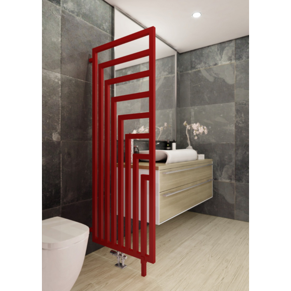 TERMA Angus DW designový radiátor 1780x680 RAL3003 rozdělovač prostoru