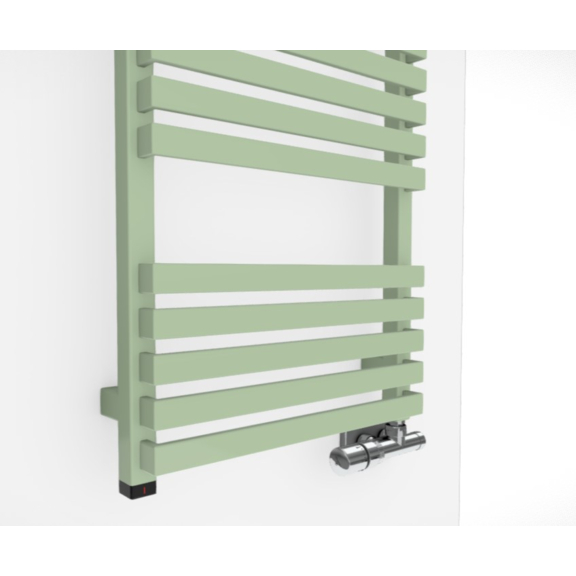 TERMA Quadrus Slim One designový radiátor RAL 6019 detail