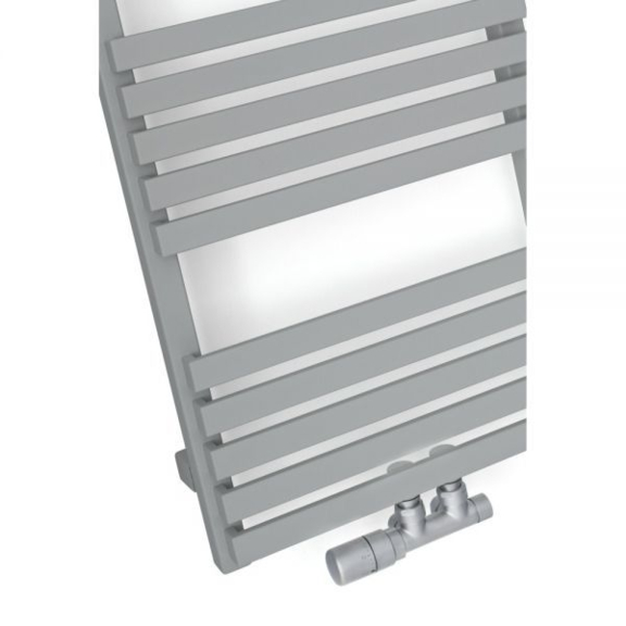 TERMA Quadrus Slim designový radiátor 1185x450 Silver Matt Detail