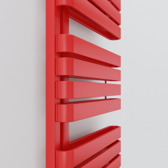 TERMA Warp S designový radiátor 1695x500 barva Soft 3028 detail