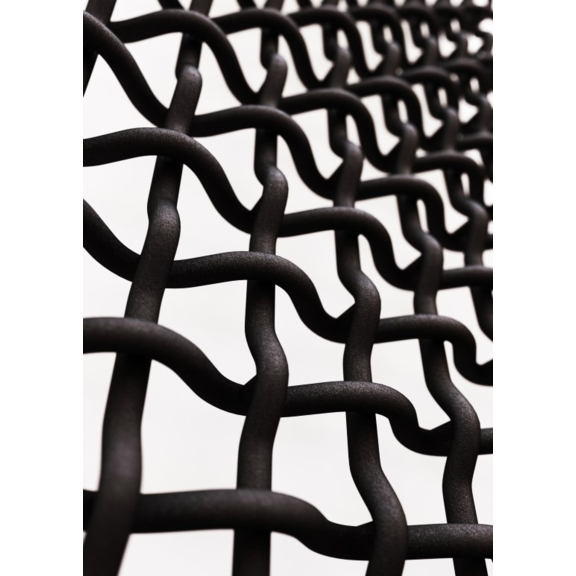 TERMA PLC V designový radiátor 1800x463 barva Black Pepper detail tkanivo