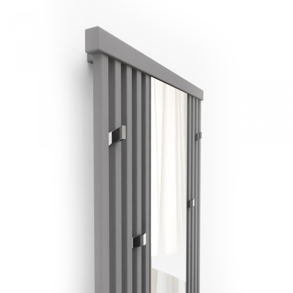 TERMA Intra M radiátor se zrcadlem barva Metallic Stone - detail