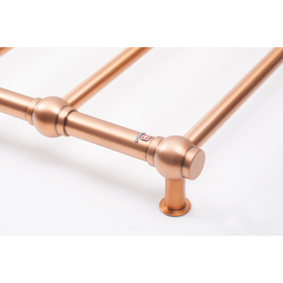 TERMA Retro designový radiátor 1170x504 barva Cooper detail spoje