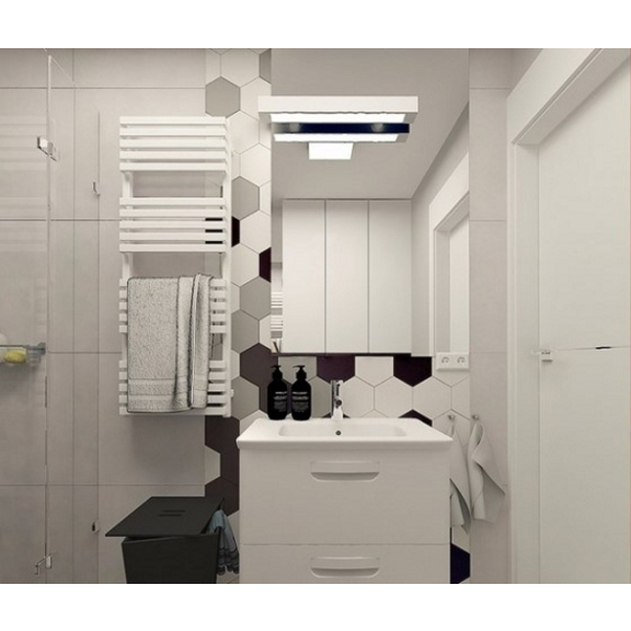 TERMA Quadrus Slim designový radiátor RAL9016 - ideální do koupelny