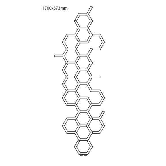 TERMA Hex designový radiátor 1700x573 mm