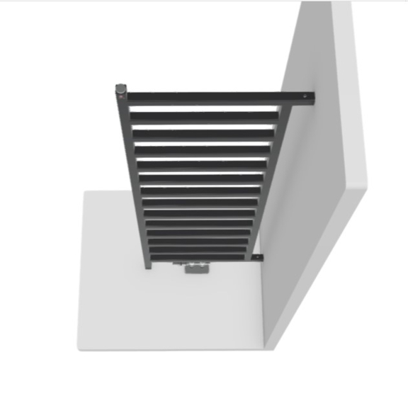 TERMA Simple DW designový radiátor 1755x500 barva Heban shora