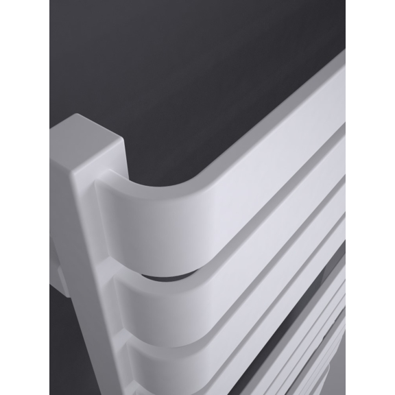 TERMA Warp T designový radiátor 1110x500 RAL 9016 detail