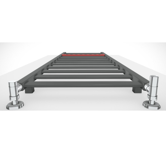 TERMA Vivo koupelnový radiátor 1390x500 barva Metallic Grey podhled