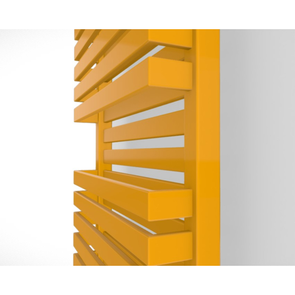 TERMA Quadrus Bold designový radiátor RAL 1003 detail