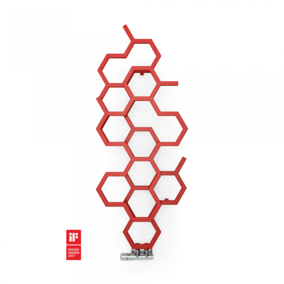TERMA Hex designový radiátor 1220x486 soft 3028