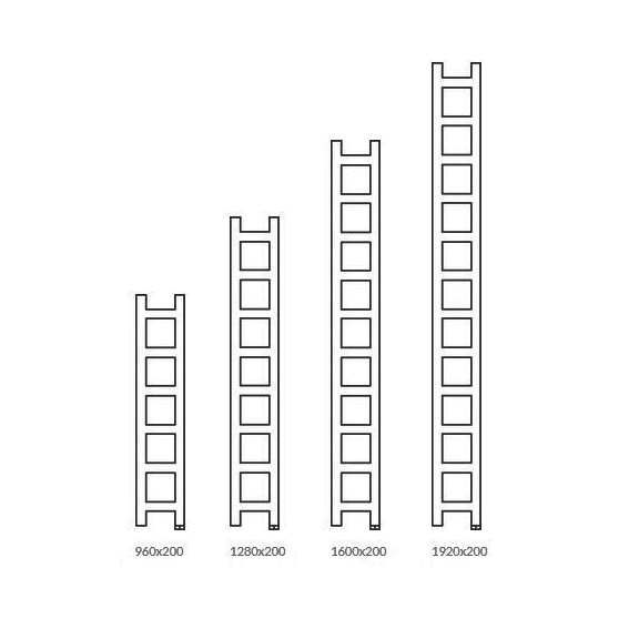 TERMA Easy One vertikální radiátor Dostupné velikosti
