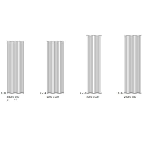 TERMA Delfin designový radiátor dostupné velikosti vertikální