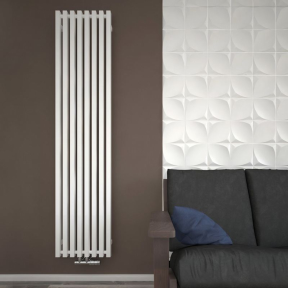 TERMA Triga designový radiátor RAL9016 inspirace