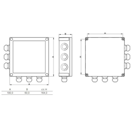 Systemair EC-Vent CB centrální řídící jednotka - rozměry