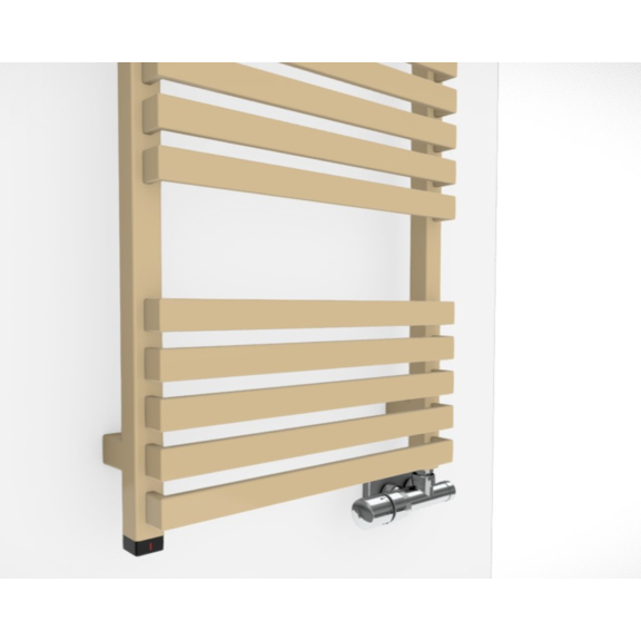 TERMA Quadrus Slim One designový radiátor RAL 1014 detail