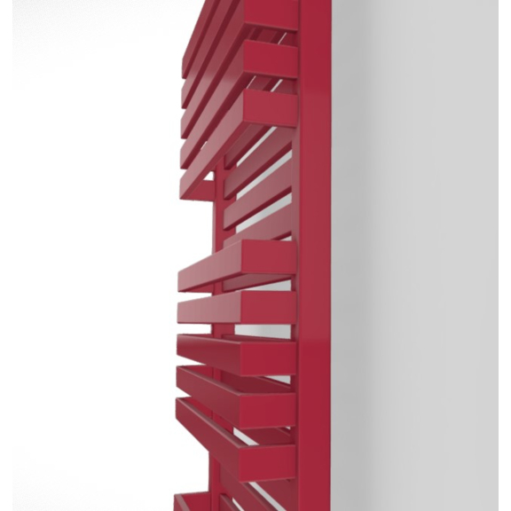 TERMA Quadrus Bold designový radiátor RAL 3027 detail